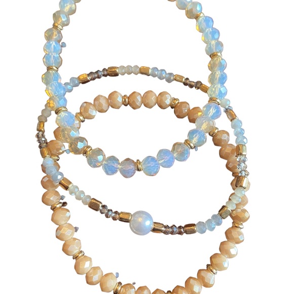 5 Piece Neutral Toned Bracelet Set - Picture 3 of 4